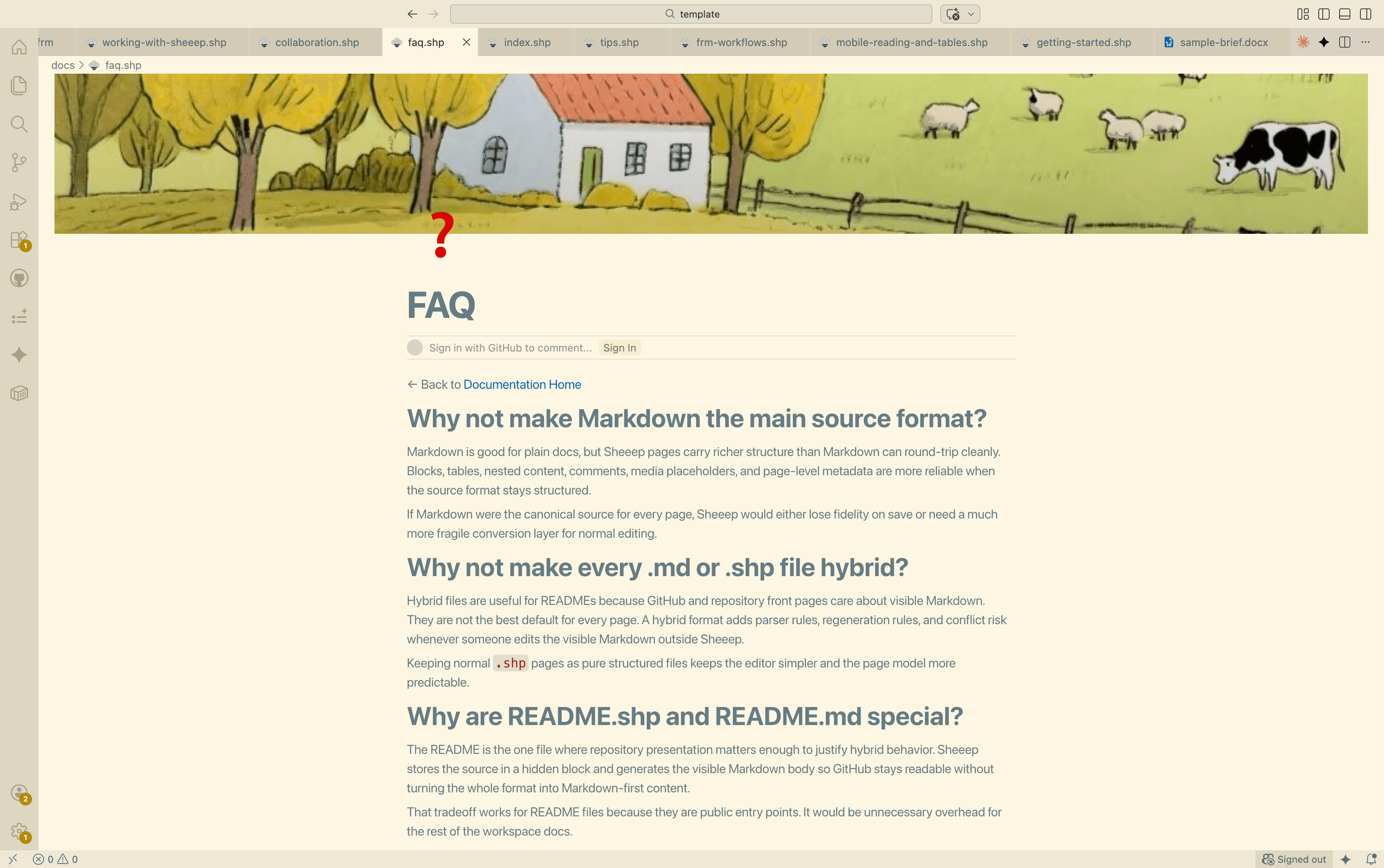 SHP non-technical editing interface